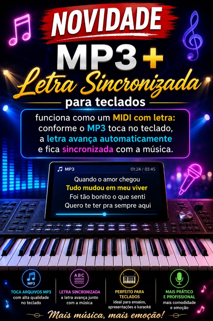 MP3 + Letra Sincronizada para teclados